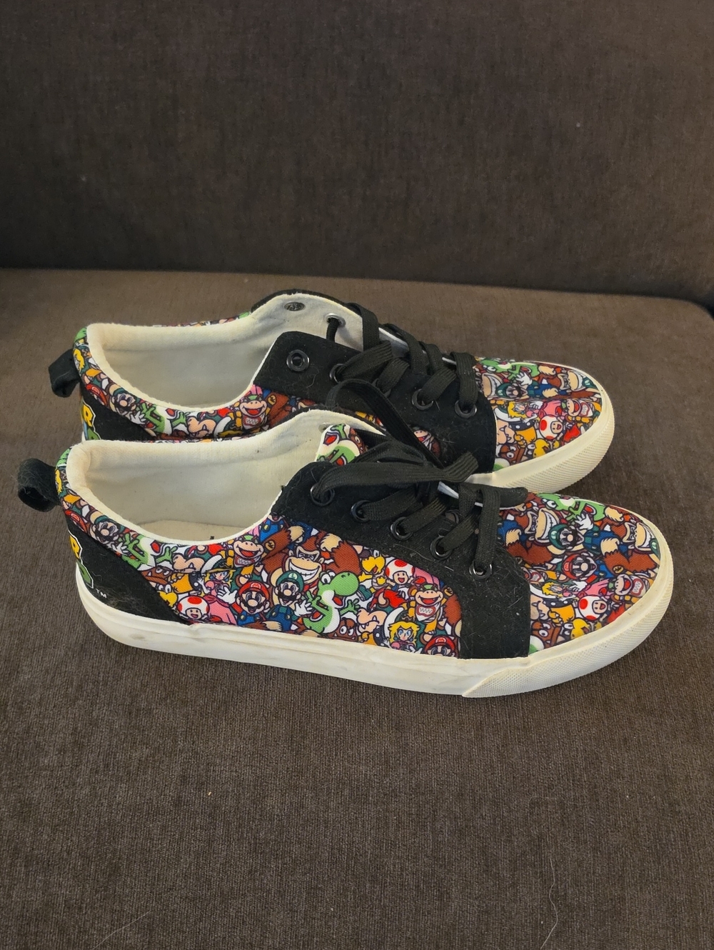 Nintendo Ground Up Mario Canvas Sneakers with Black Accents